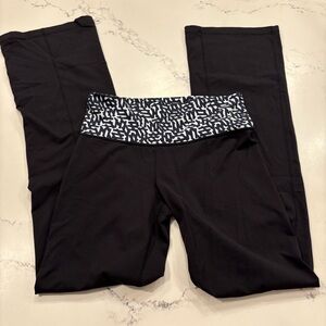 Y2K Lululemon Mid Rise Flare Yoga Pants Black 8 Tall / Long Inseam